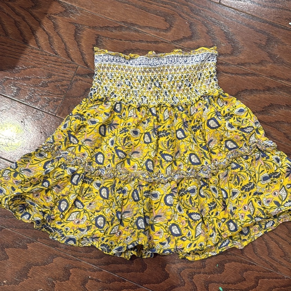 Jennifer & Grace smocked waist paisley mini skirt, small - Picture 7 of 10